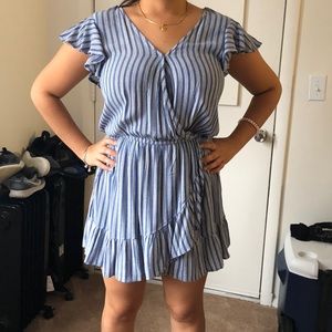 Short Sleeve Striped Romper